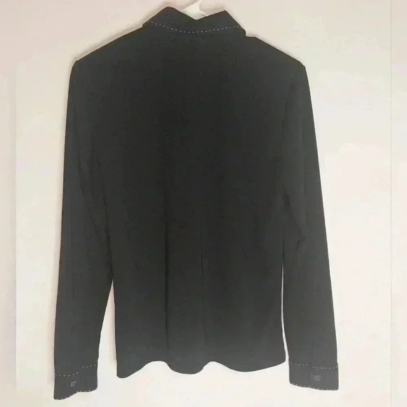 Michael Kors Black Button Down Blouse, Size M - Picture 4 of 4